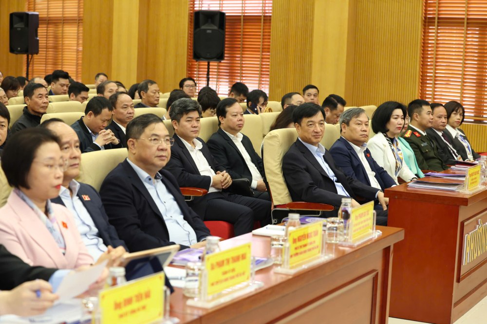 Cac dai bieu tai hoi nghi tiep xuc cu tri. Anh: Pham Dong