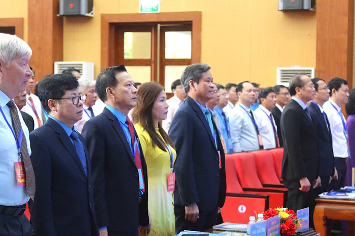 Khai mac Dai hoi Cong doan tinh Khanh Hoa lan thu 1, nhiem ky 2025-2030. Anh: Phuong Linh