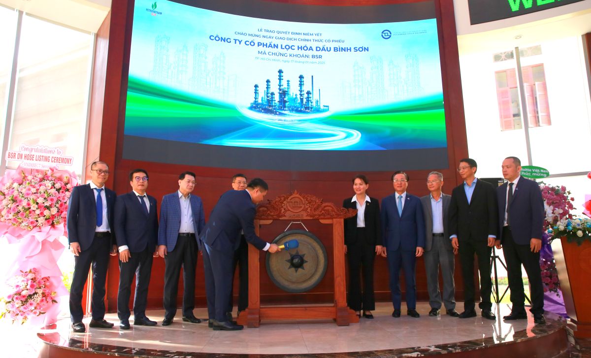 Dau nam 2025, co phieu BSR giao dich tren san HOSE