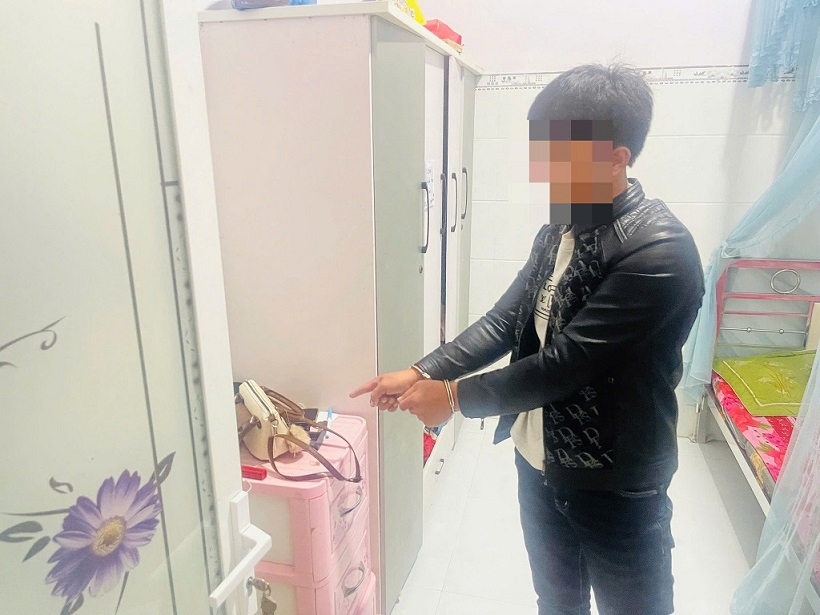 Đối tượng trộm cắp bị bắt giữ. Ảnh: Công an Quảng Ngãi