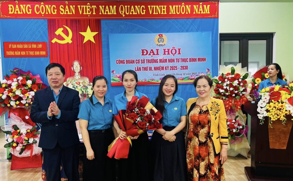 El Sindicato de Base de la guarderia privada Binh Minh organiza el III Congreso para el mandato 2025-2030. Foto: Sindicato de Quang Tri
