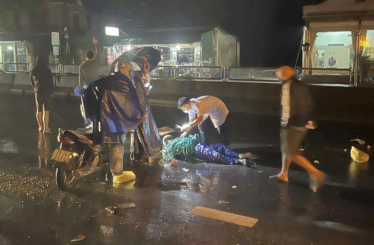 The scene of the traffic accident that killed one person. Photo: H.Nguyen