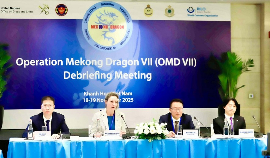 Conference to summarize the Mekong Dragon 7 Campaign (OMD 7). Photo: Customs Department