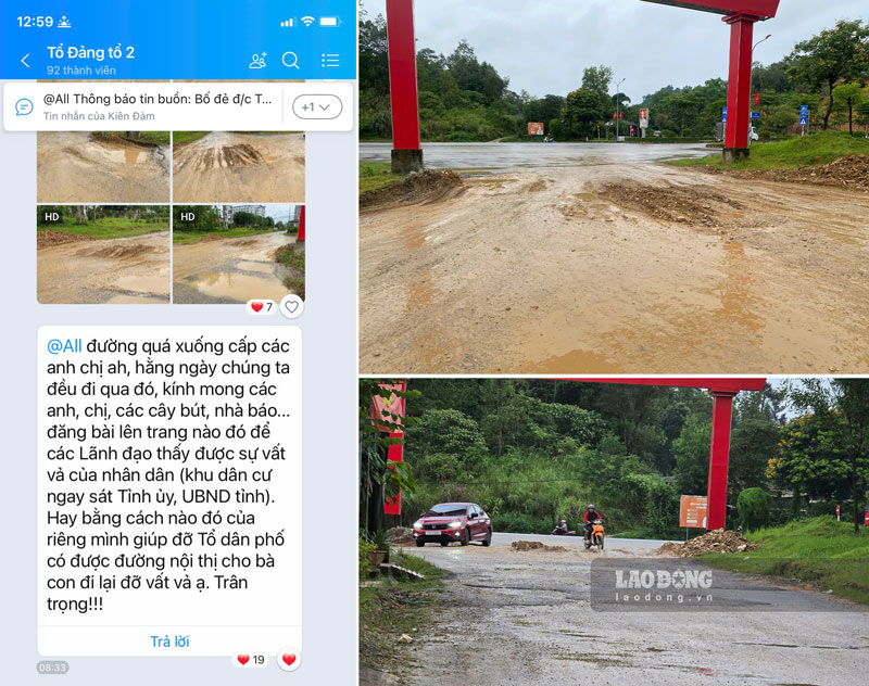 Tinh trang duong xuong cap truoc khi cai tao. Anh: Tan Van