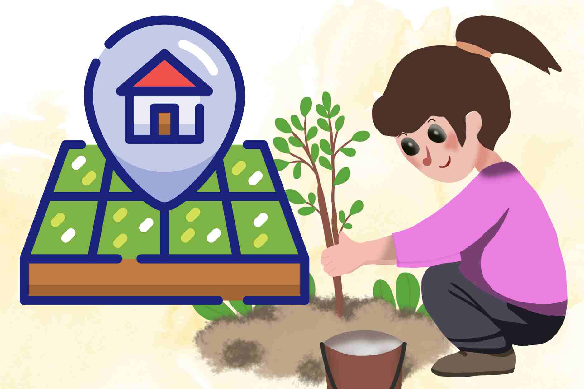 Handling compensation for crops on traffic corridor land used stably for 25 years