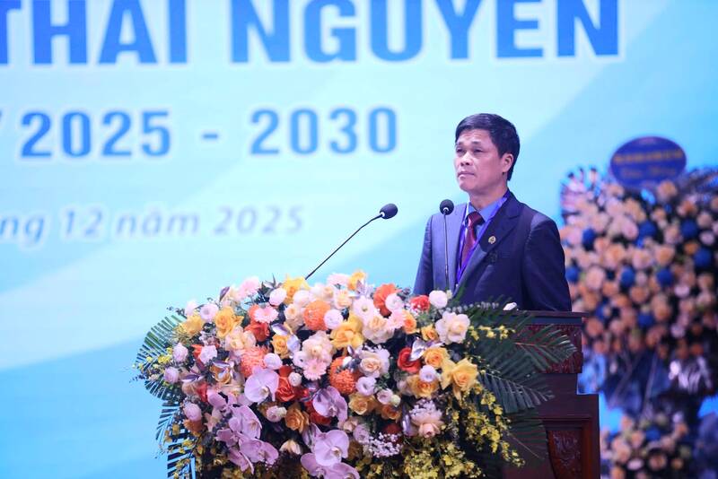 Pho Chu tich Tong LDLD Viet Nam Ngo Duy Hieu phat bieu tai dai hoi. Anh: Thu Hue