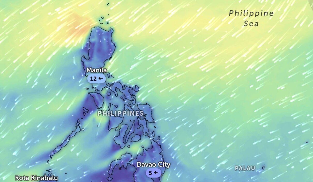 The low pressure is forecast to form consecutively in the second half of December. Photo: PAGASA