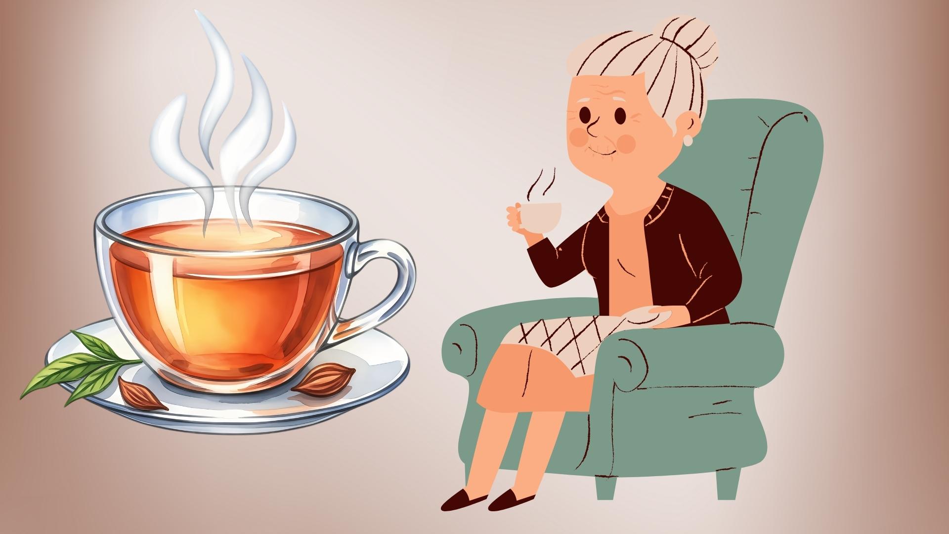 Phu nu lon tuoi uong tra co mat do xuong tot hon. Do hoa: Minh Vu