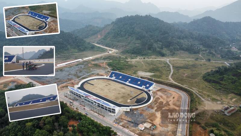 Gros plan du stade du complexe sportif Tuyen Quang. Photo de : Viet Bac