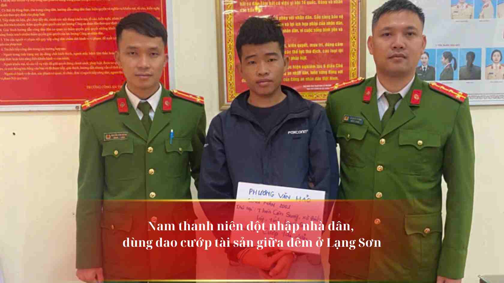 Đối tượng Phương Văn Hảo (SN 2001, trú thôn Còn Sung, xã Đình Lập, tỉnh Lạng Sơn) đột nhập vào nhà dân thực hiện hành vi cướp tài sản. Ảnh: Công an xã Na Dương