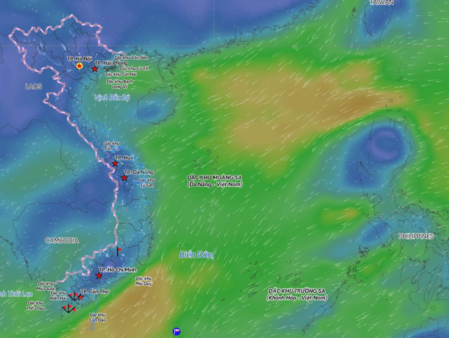The weather in many coastal areas is unfavorable due to the northeast monsoon. Photo: Vietnam Disaster Monitoring System