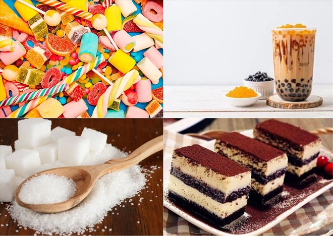 Consuming too many sweets not only causes weight gain but also disrupts energy, emotions and the nervous system. Graphics: Tra My