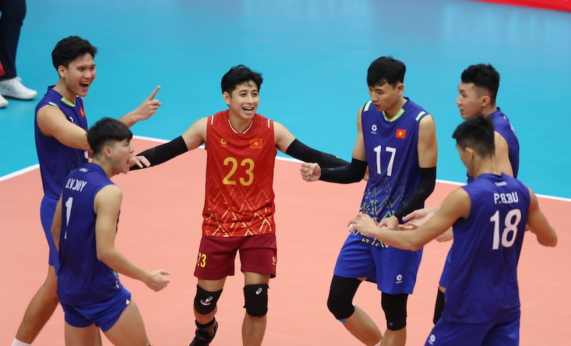 The Vietnam men's volleyball team will face Thailand at the 33rd SEA Games. Photo: Minh Dan