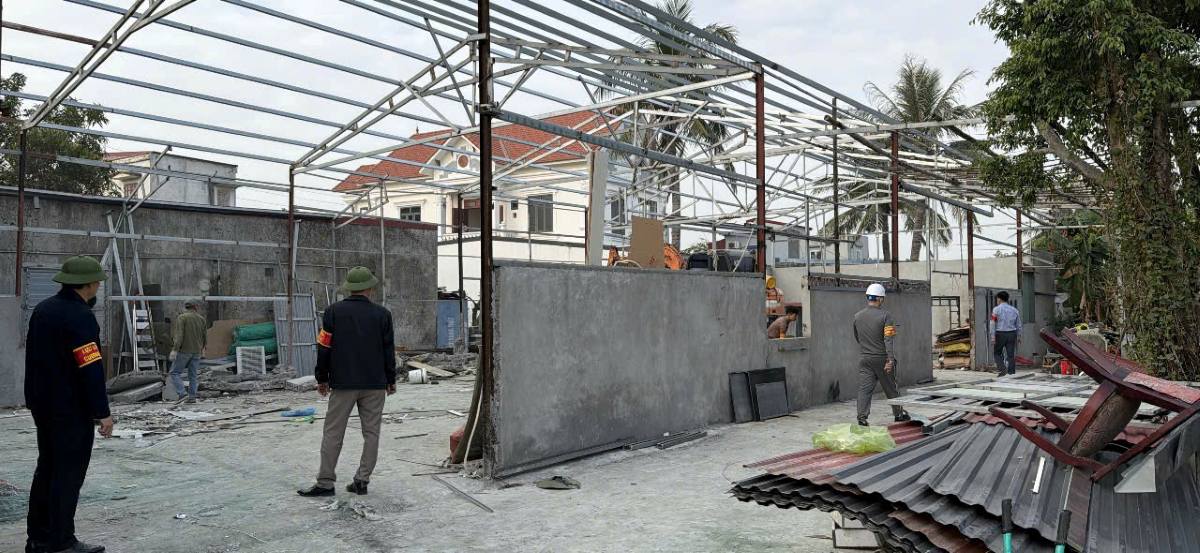 Hung Dao's rise is criticizing illegal constructions on the agricultural land. Photo: Hung Dao Tourism Portal, Hai Phong