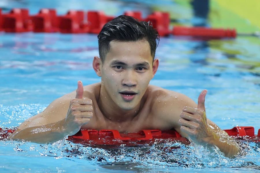 swimmer Pham Thanh Bao still maintains good form for the Vietnam Swimming Team at the 33rd SEA Games. Photo: Minh Anh