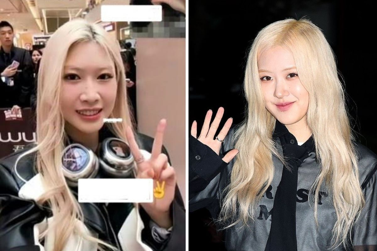 An online celebrity in China imitated Rose Blackpink's style. Photo: cut from video