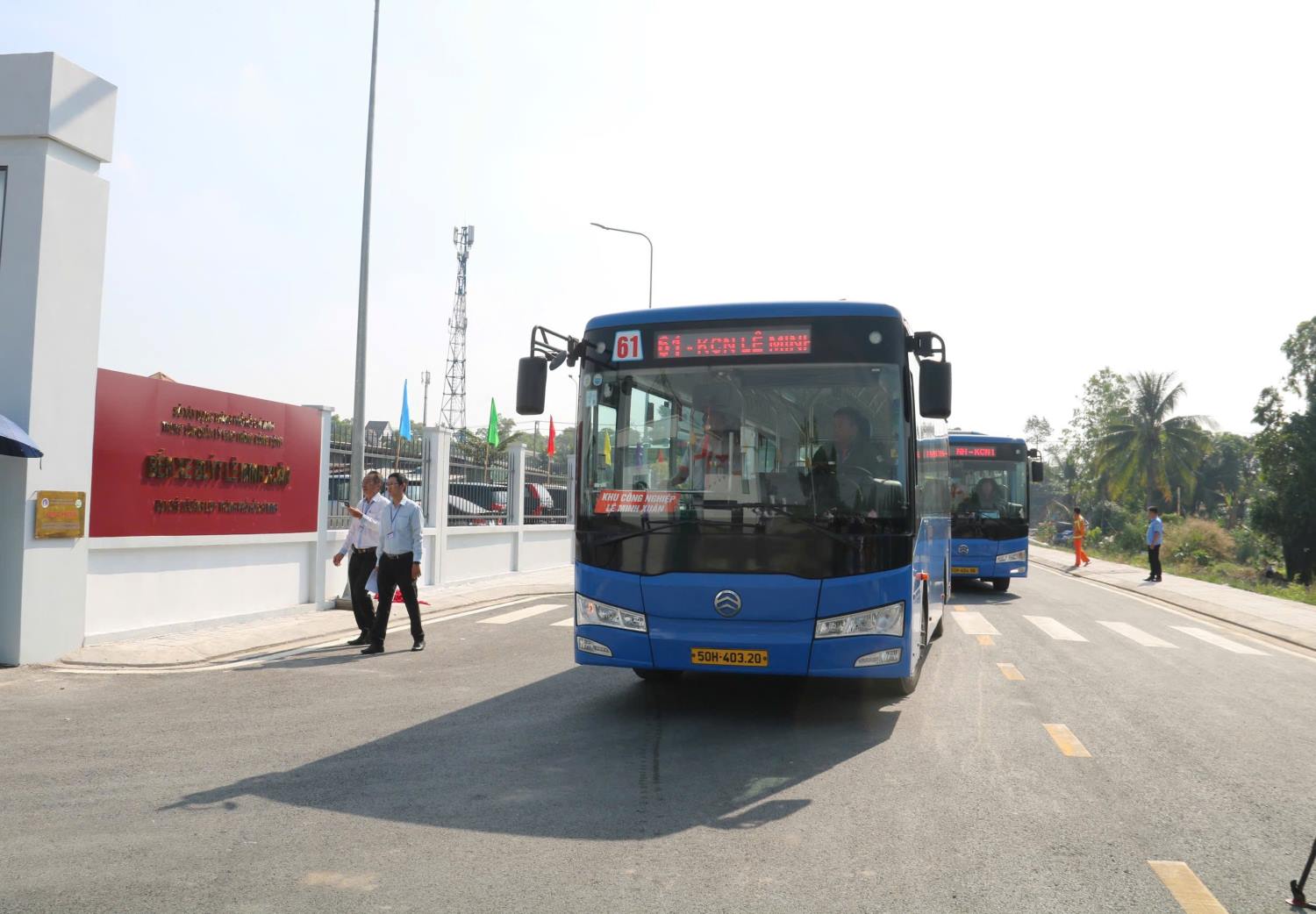 Xe buyt vao ben Le Minh Xuan moi dua vao khai thac. Anh: Minh Quan