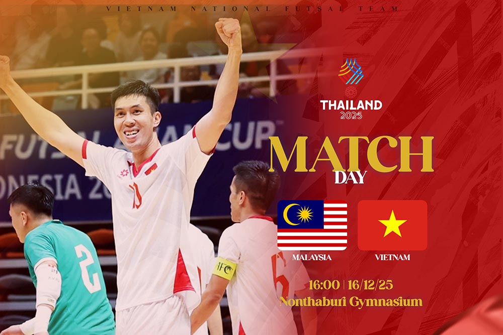 Vietnam futsal team competes in the 33rd SEA Games. Photo: Thai Son Nam HCMC