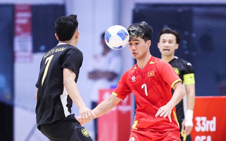 Vietnam futsal team competes in the 33rd SEA Games. Photo: Thai Son Nam HCMC