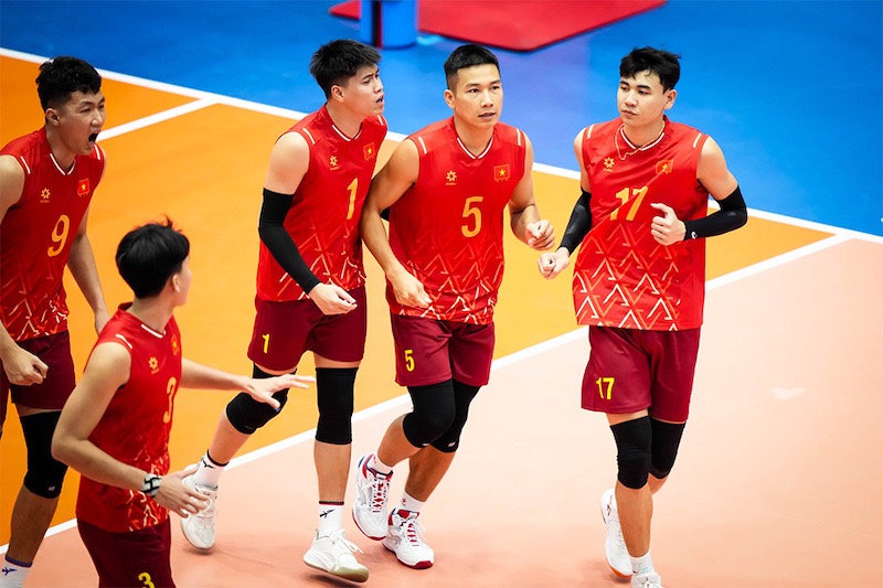 The Vietnam men's volleyball team will meet Thailand at the 33rd SEA Games. Photo: Minh Dan