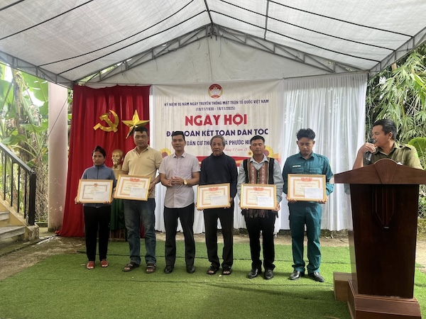 Ngay hoi Dai doan ket dan toc tren dia ban xa Phuoc Hiep. Anh: Phuoc Hiep