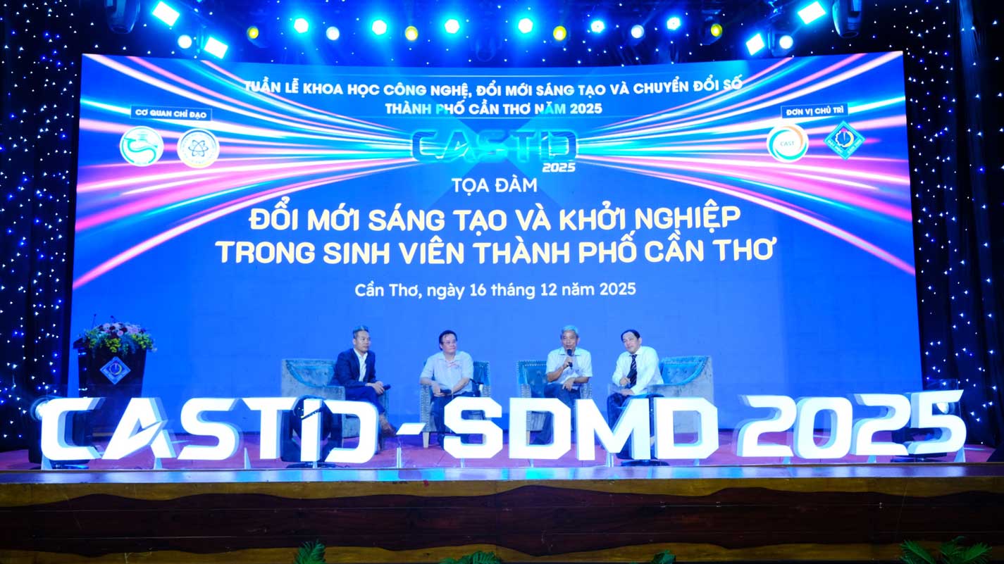 Toa dam doi moi sang tao va khoi nghiep trong sinh vien TP Can Tho. Anh: My Ly