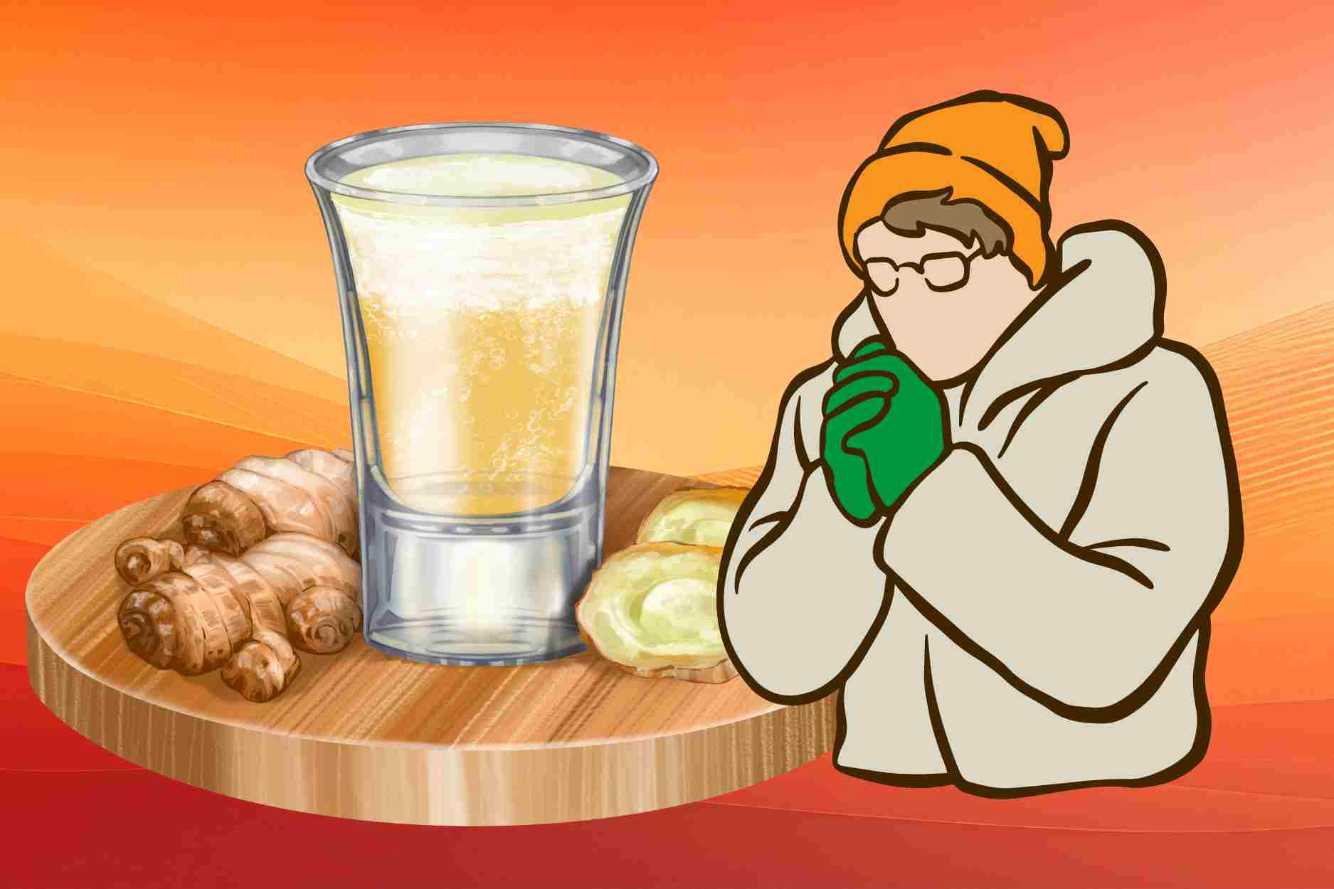 What effect does ginger alcohol have on the body in cold weather