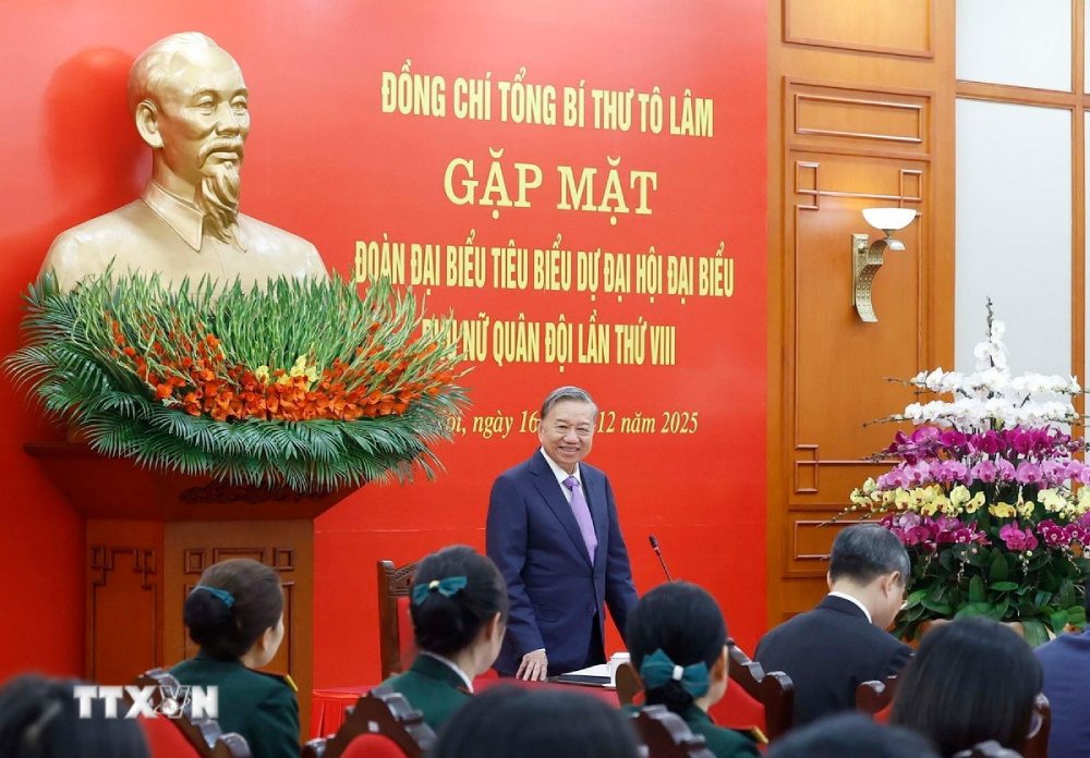 Tong Bi thu To Lam phat bieu tai Hoi nghi. Anh: TTXVN