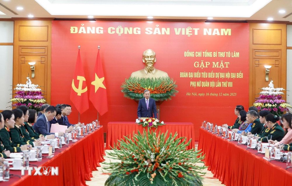 Tong Bi thu To Lam phat bieu tai Hoi nghi. Anh: TTXVN