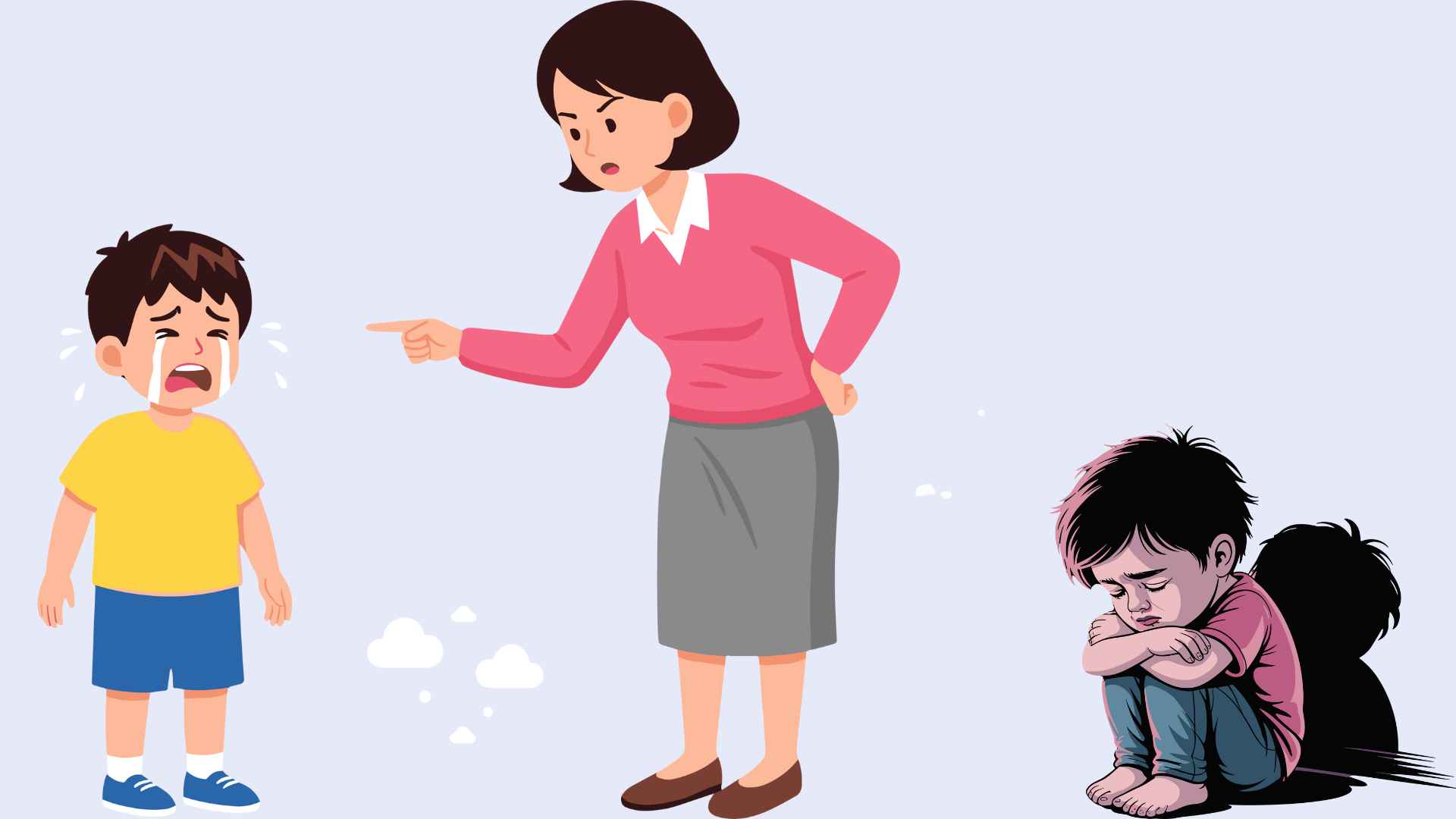 Consequences of excessive child control in the family. Graphic photo: Hoang Loc.