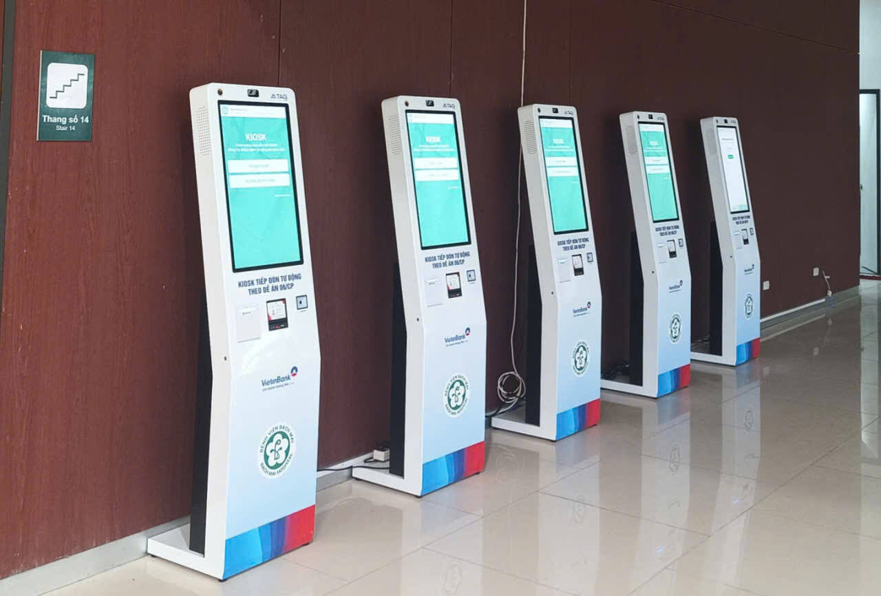 He thong giuong benh, quay thong tin, may bam so tu dong... da duoc lap dat hoan thien. Anh: Dieu Anh