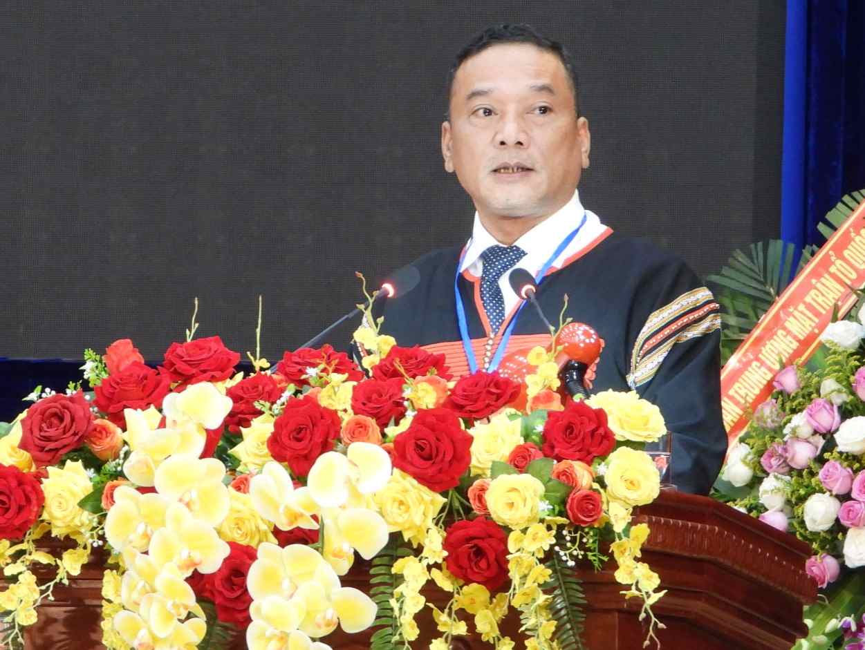 Mr. Y Giang Gry Nie knong - Deputy Secretary of the Dak Lak Provincial Party Committee was unanimously elected to hold the position of Chairman of the Vietnam Fatherland Front Committee of the province, term I, 2025 - 2030. Photo: Bao Trung