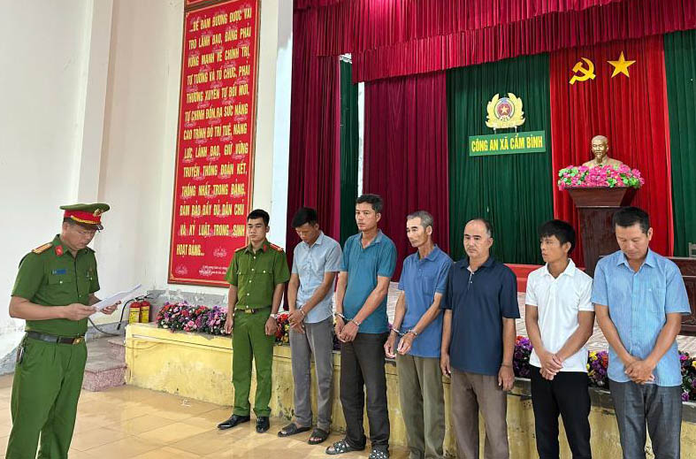 6 doi tuong truoc do da bi khoi to. Anh: Cong an Ha Tinh.