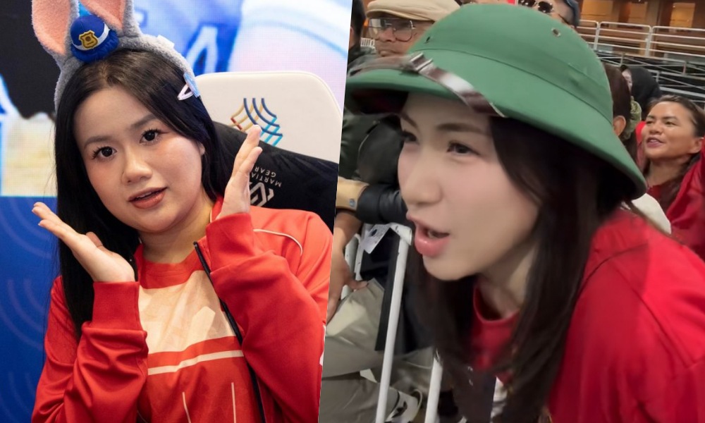 Ky Duyen (Lien Quan Mobie team), Hoa Minzy. Photo: Organizing Committee/ Cut from video.