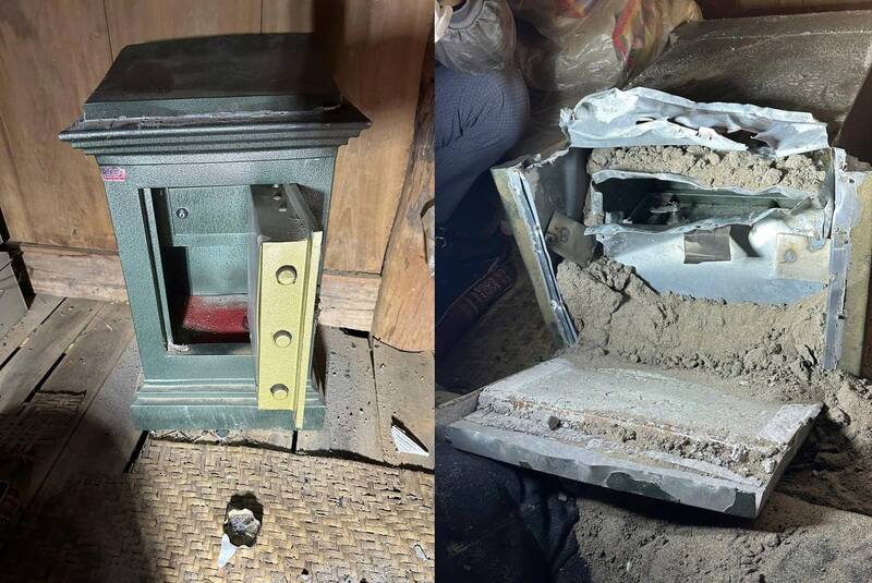 Hien truong ket sat gia dinh anh Cam V.T, xa Phieng Cam bi pha. Anh: Cong an tinh Son La