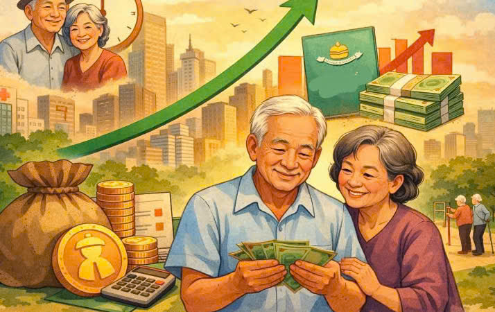 Les pensions de retraite pourraient etre ajustees a la hausse en 2026. Graphique : Huong Giang