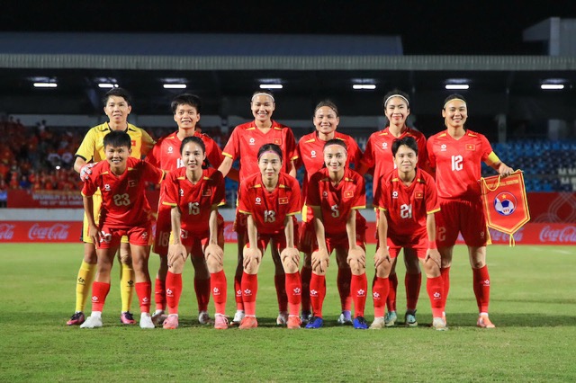 Vietnam women's football team at SEA Games 33. Photo: Minh Dan