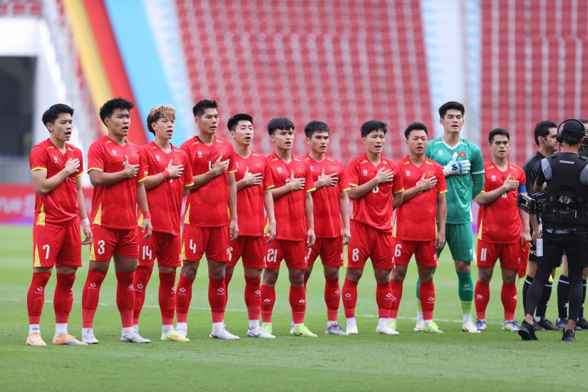 The U22 Vietnam team aims for the 33rd SEA Games Gold Medal. Photo: Minh Dan