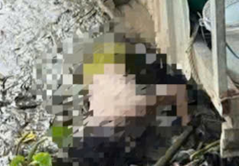 The scene where 2 girls were found dead on the riverbank in Tay Ninh. Photo: Provided by the people