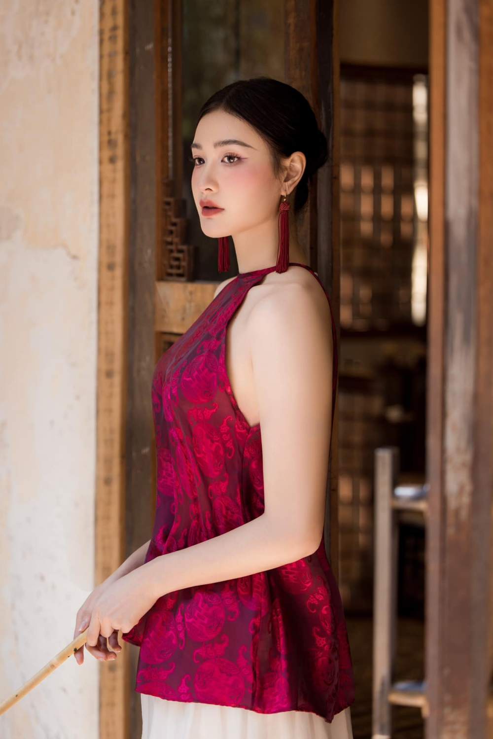 Kim Thanh duoc khen ngoi co than thai nhu nguoi mau chuyen nghiep. Anh: Nhan vat cung cap.