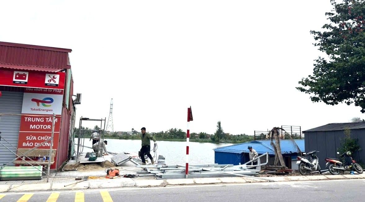 Cac ho da pha do cong trinh vi pham. Ảnh: Xa Kien Hai