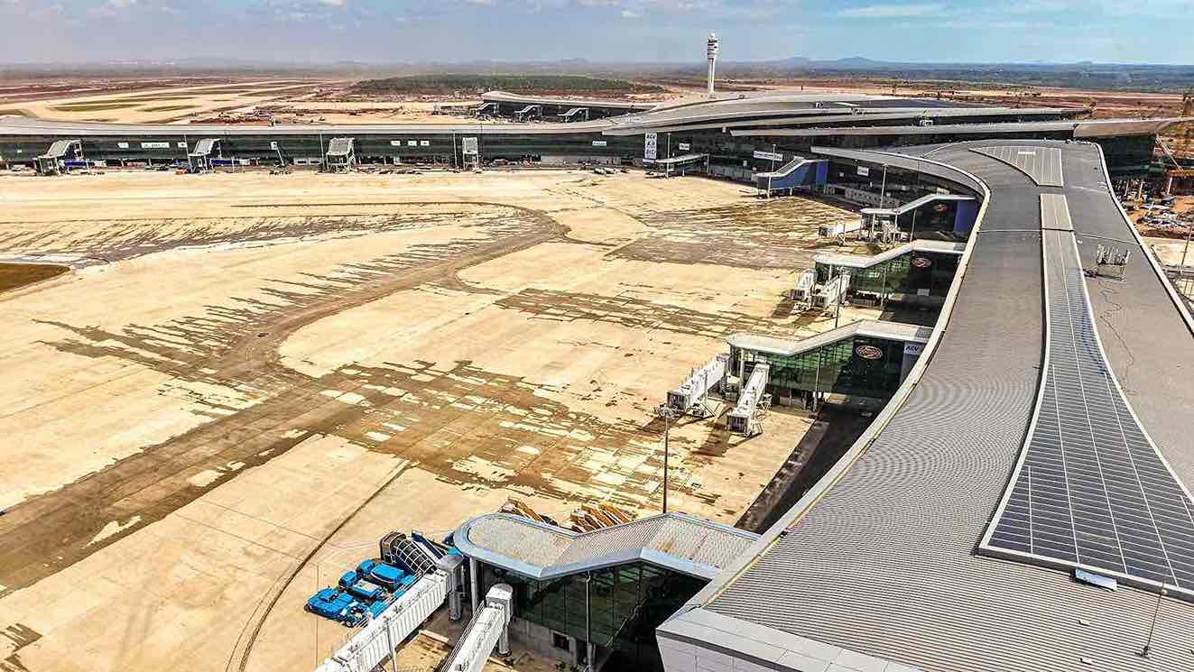 Khu vuc san do tau bay, nha ga hanh khach san bay Long Thanh. Anh: ACV
