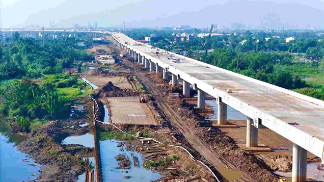 The elevated section of Ho Chi Minh City Ring Road 3 in the East will be technically open to traffic on December 19. Photo: Minh Quan