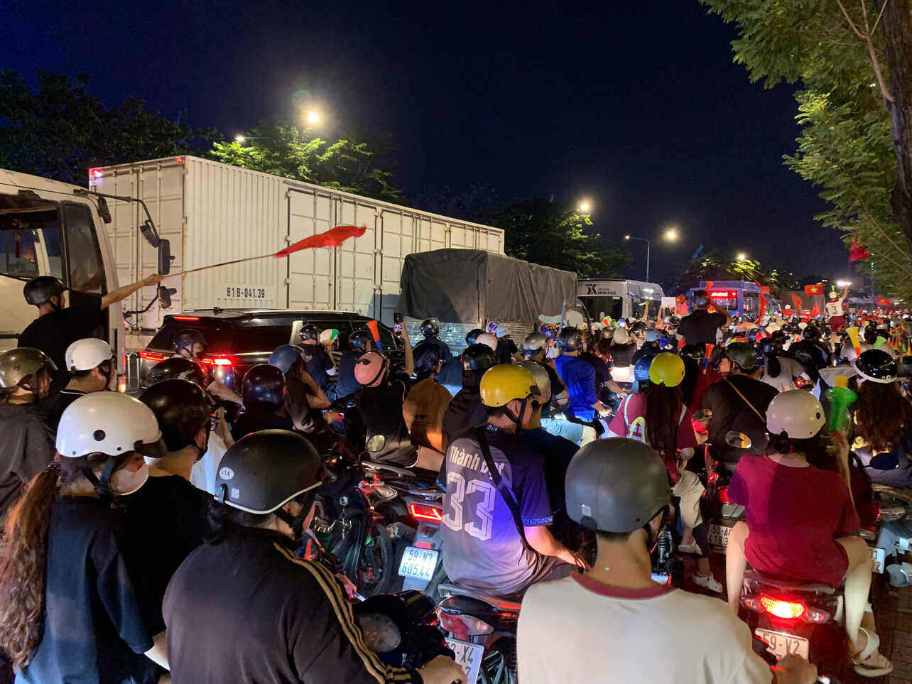 Un tac tai khu vuc Cong truong Me Linh. Anh: Thai Bao