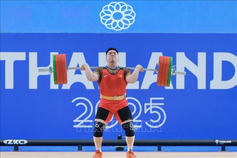 Tran Dinh Thang competed and won the Gold Medal at the 33rd SEA Games. Photo: VNA