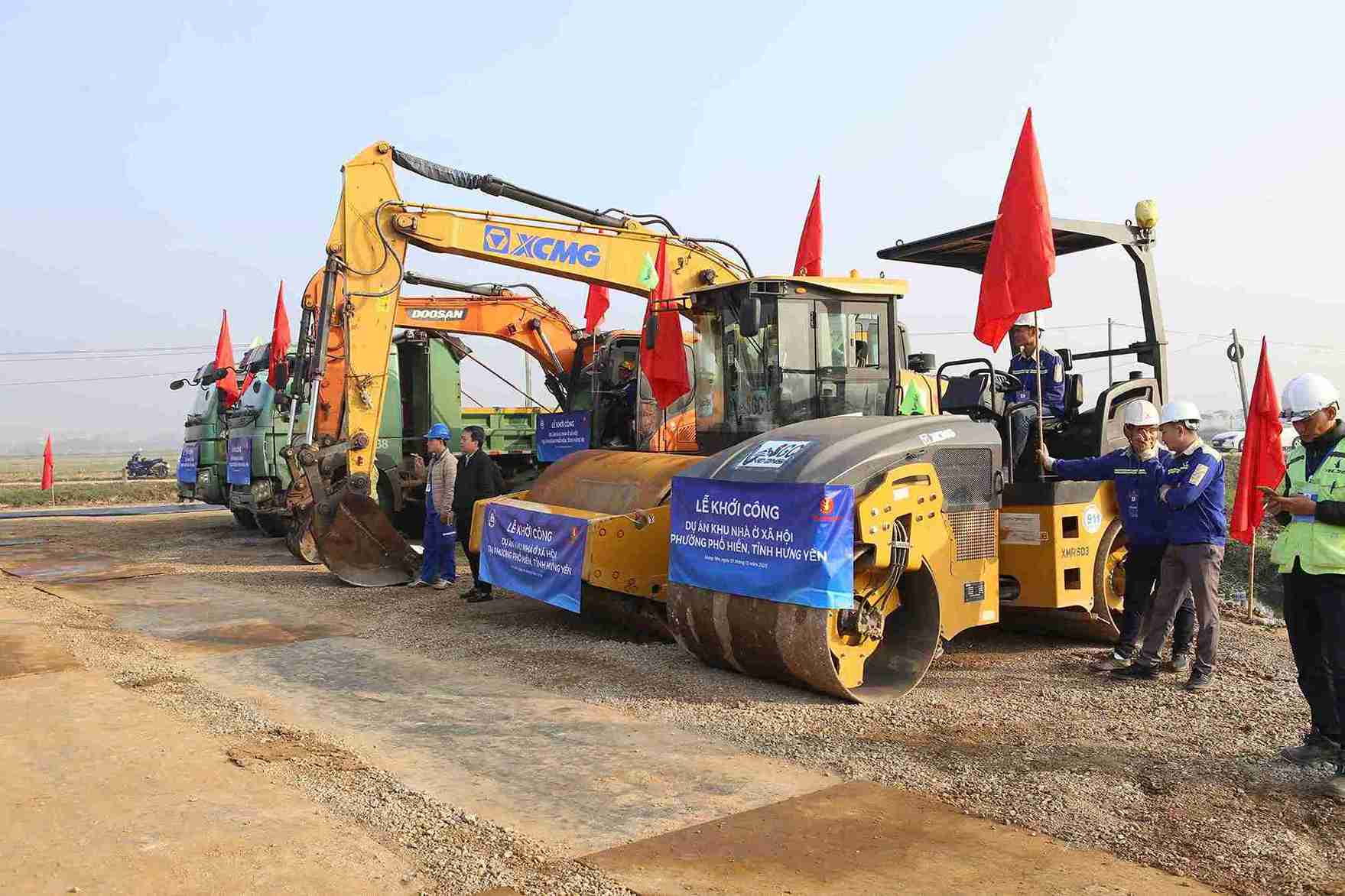 La ceremonia de inicio del proyecto en la provincia de Hung Yen es parte de la estrategia de desarrollo de la seguridad social. Foto: Mai Huong