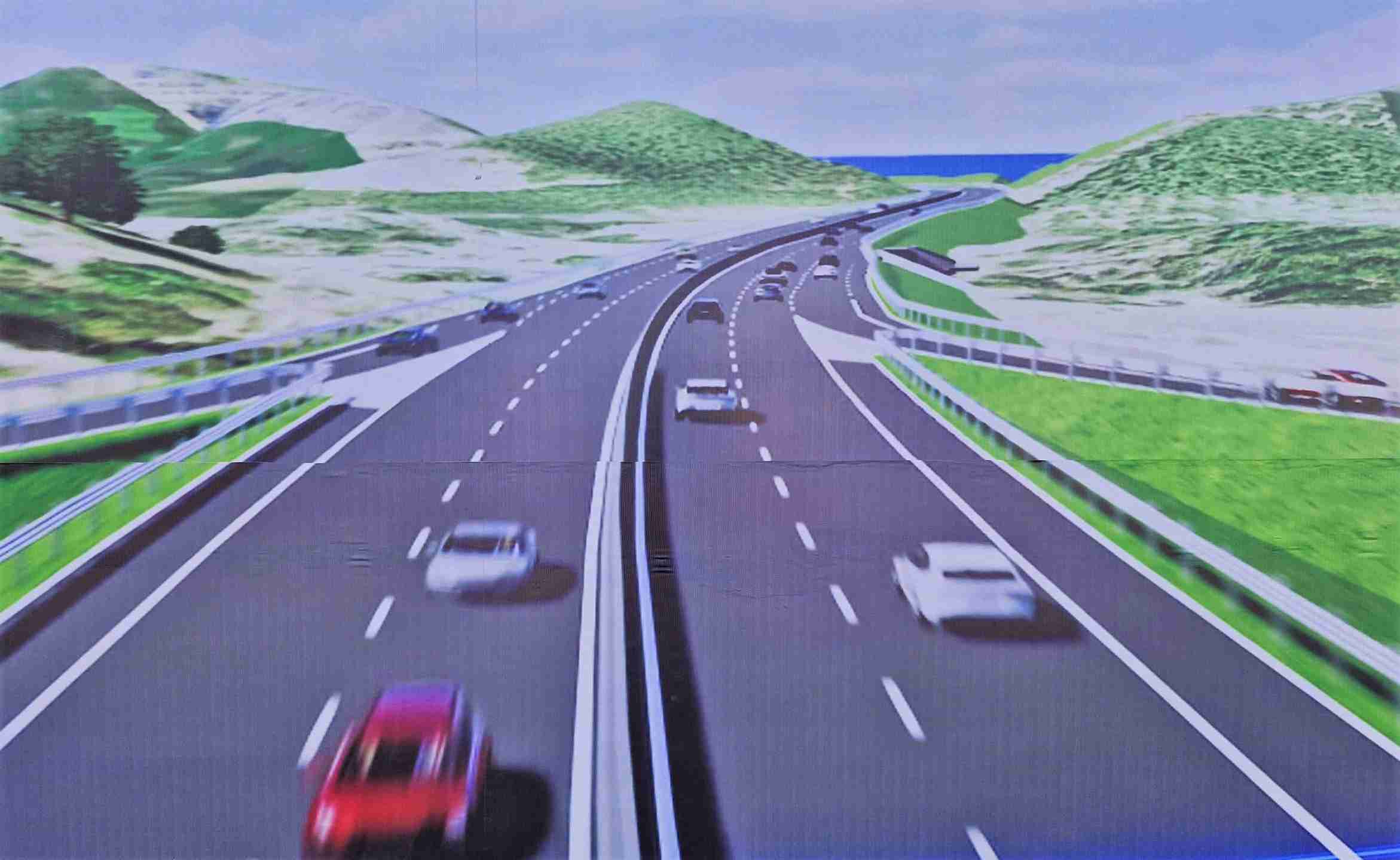 Hinh anh mo phong cao toc Tan Phu - Bao Loc. Anh: Phuc Khanh 