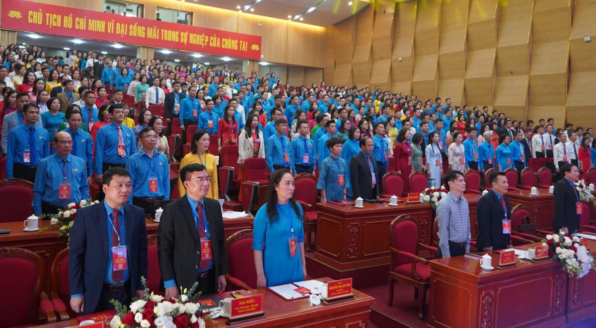 Chieu 19.12, Dai hoi Cong doan thanh pho bat dau phien lam viec thu nhat. Ảnh: Mai Dung