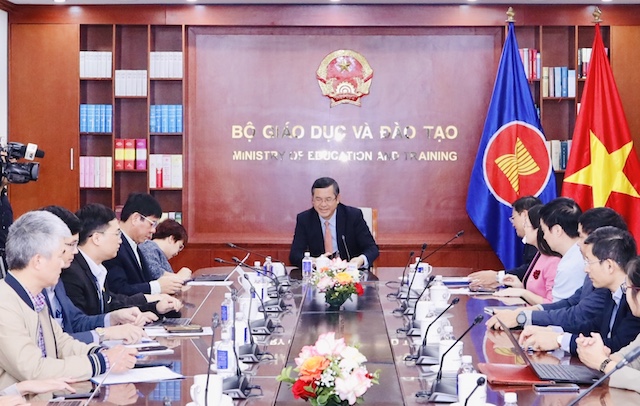 Le cong bo Bao cao tham chieu Khung trinh do quoc gia Viet Nam (VQF) voi Khung tham chieu trinh do ASEAN (AQRF). Anh: Nguyen Manh