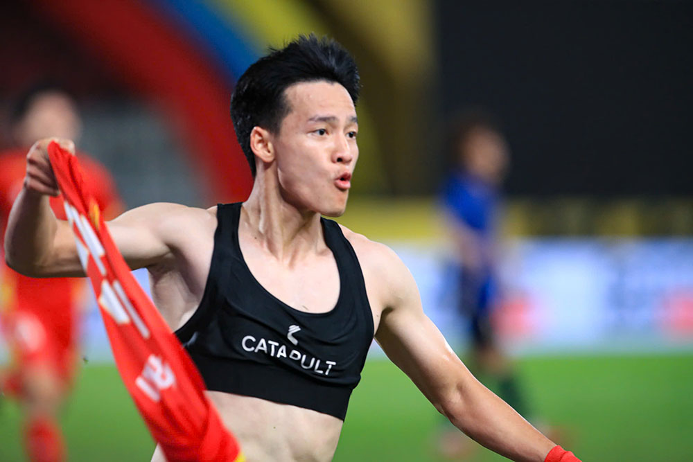 Thanh Nhan was the player who scored the winning goal 2-1 for U22 Vietnam in the 33rd SEA Games final. Photo: Minh Dan